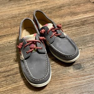 Sperry Top-Sider Songfish Plaid Blue Boat Shoes STS86370 Size 5 1/2.